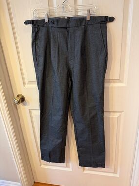 Todd Snyder Charcoal Dress Pants with Adjustable Side Tabs Sz 32/30.  NWOT